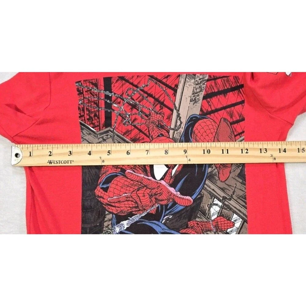 Boys Marvel Spiderman Long Sleeve T Shirt Red XS 4/5